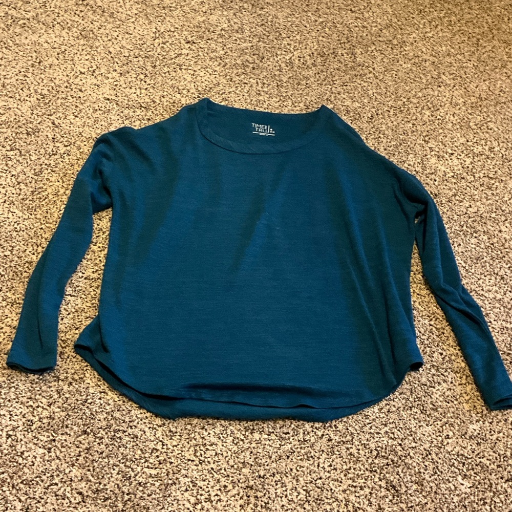 Time and Tru Deep Teal Long Sleeve Top